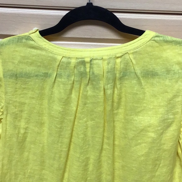 J Crew sunny yellow linen top - Picture 3 of 3